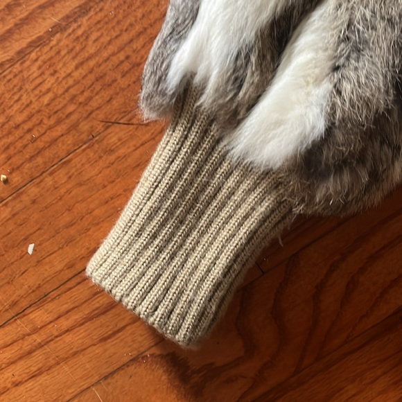 Rabbit fur bomber coat - Picture 4 of 10